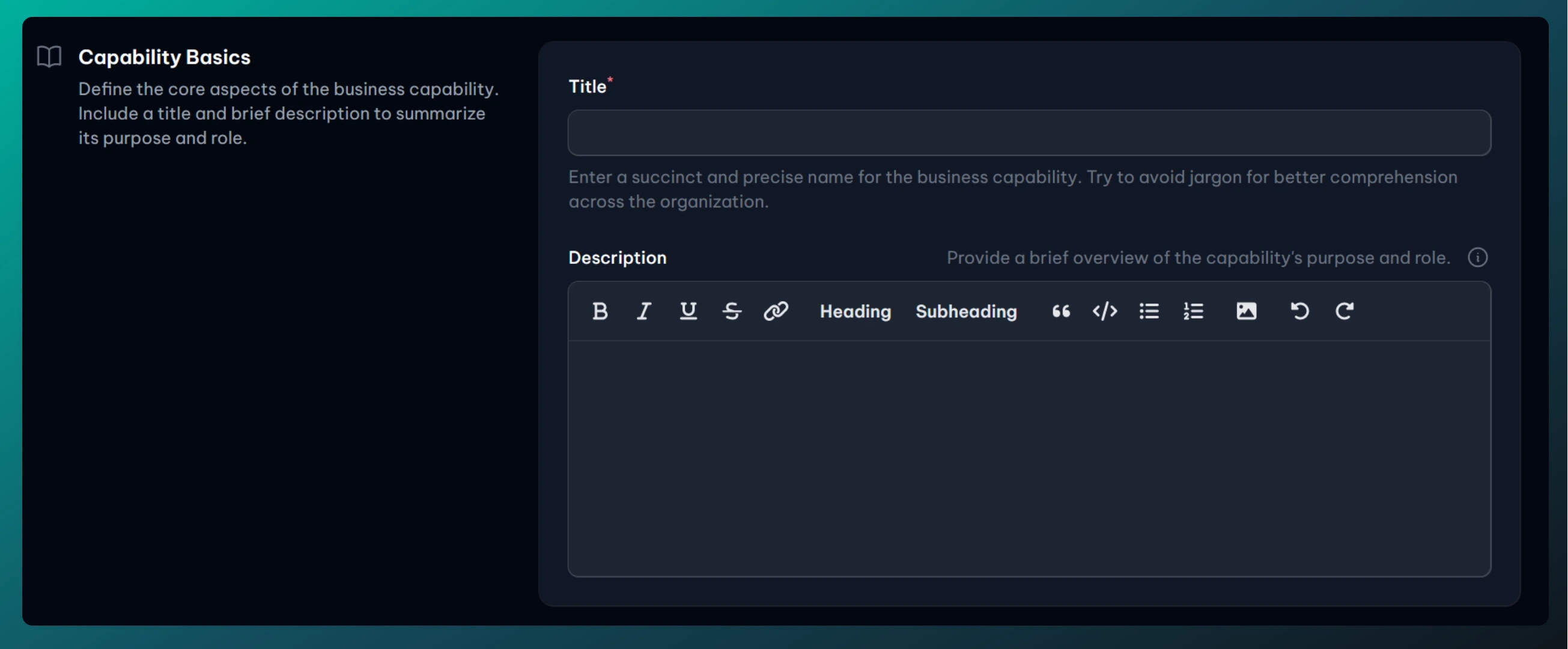 Basics of capabilities in vucavoid